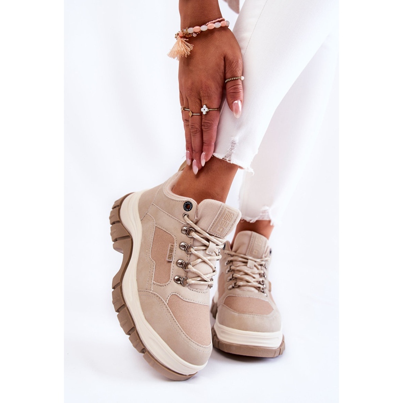 Pantofi de trekking damă Trappers Memory Foam Big Star Bej KK274363 1