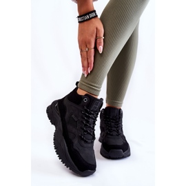 Pantofi sport înalți de damă Sistem de spumă cu memorie Big Star KK274356 Negru 2