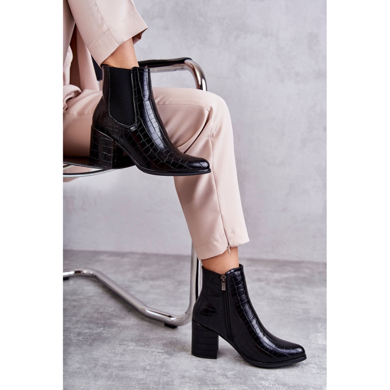 PL4 Cizme din piele de șarpe La.Fi 260038B-XC Negru 260038B-XC 4