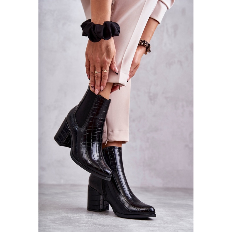 PL4 Cizme din piele de șarpe La.Fi 260038B-XC Negru 260038B-XC 3