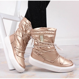 Cizme de zapada metalice, izolate aurii Big Star KK274194 de aur 1