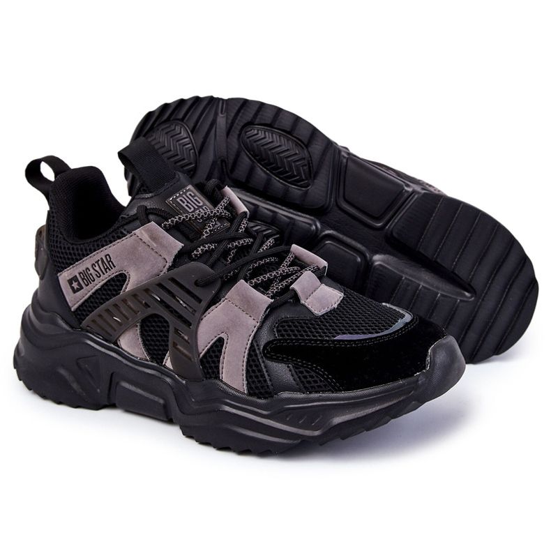 Pantofi sport ușoare pentru bărbați Big Star KK174054 Negru 1
