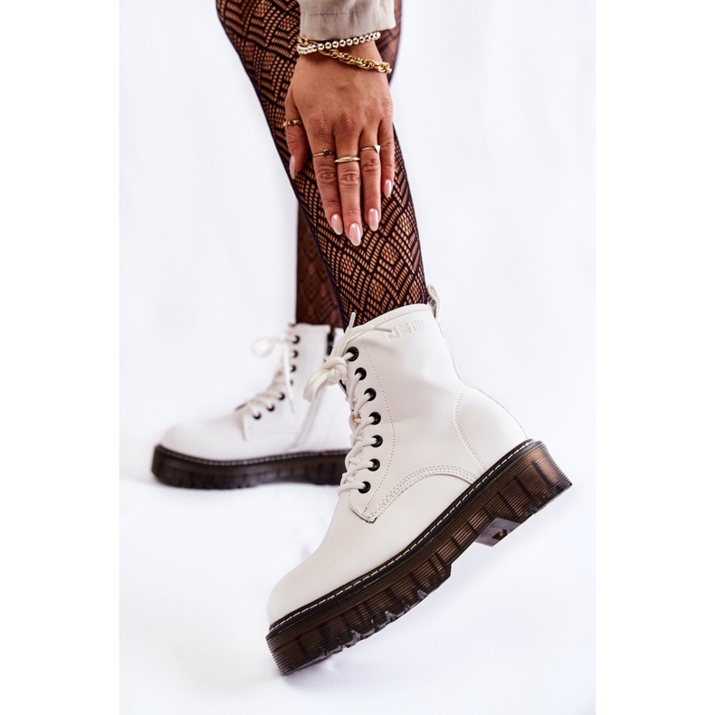 Cizme de dama cu fermoar Big Star KK274536 Alb 2