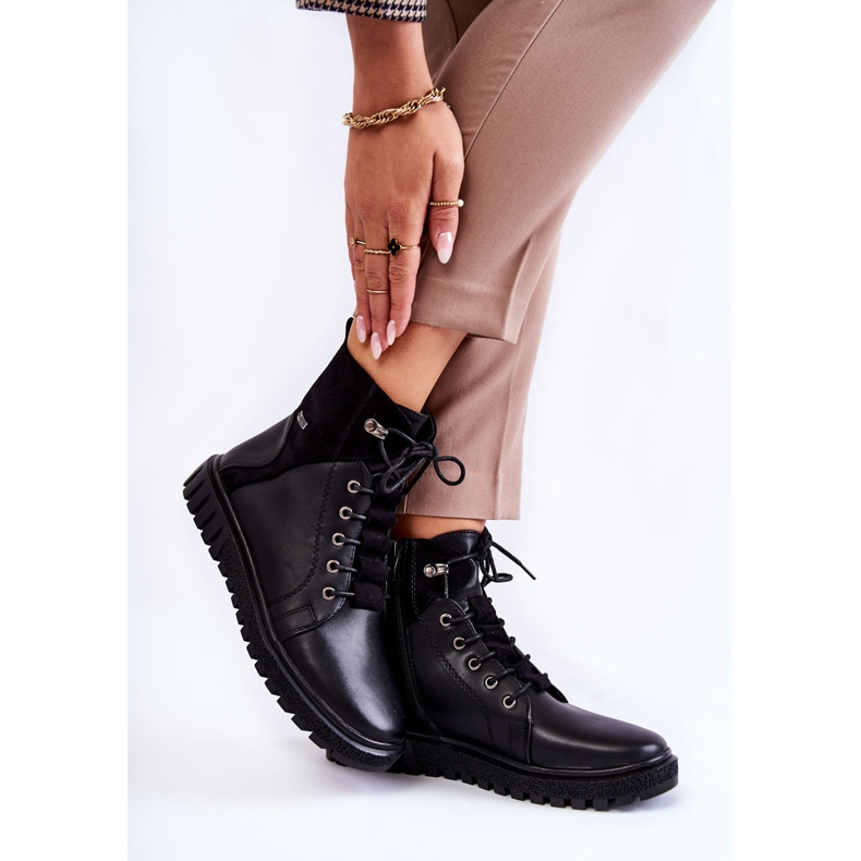 Sergio Leone Cizme de damă pe platforma Kristin neagră negru 2