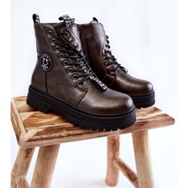 Cizme calde pentru copii Trappers Gri închis Conley maro 1 Cizme calde pentru copii Trappers Gri închis Conley maro 1