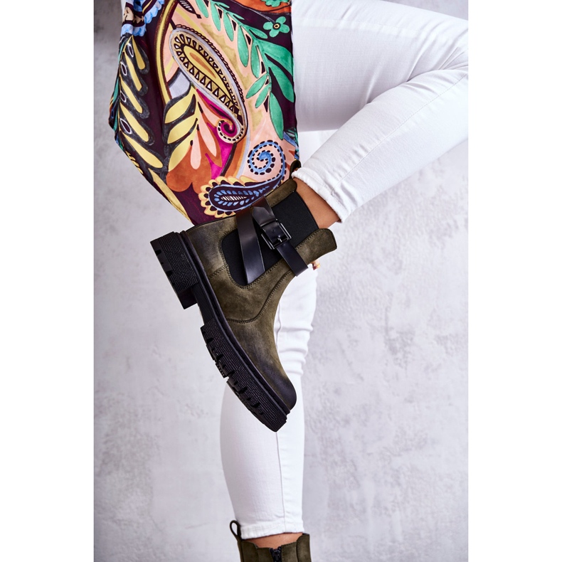 FE1 Cizme Călduțe Damă Cizme Jodhpur Cu Curea Verde Jose M619 3 FE1 Cizme Călduțe Damă Cizme Jodhpur Cu Curea Verde Jose M619 3