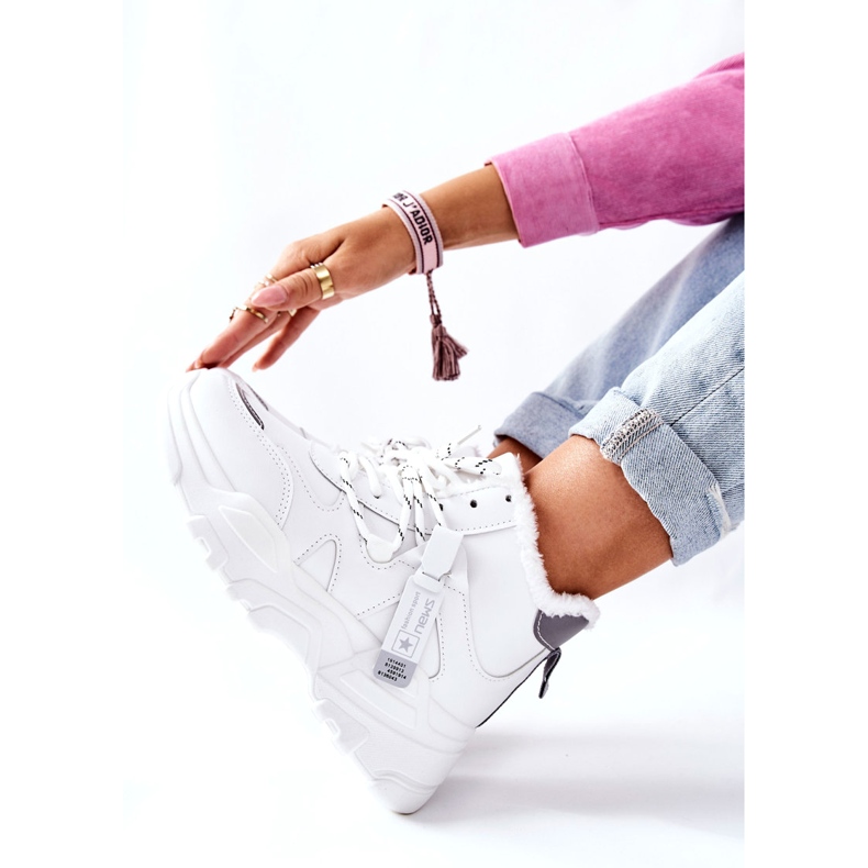 News Pantofi de damă albi caldi Snow Kaphia 21BT26-4356 2