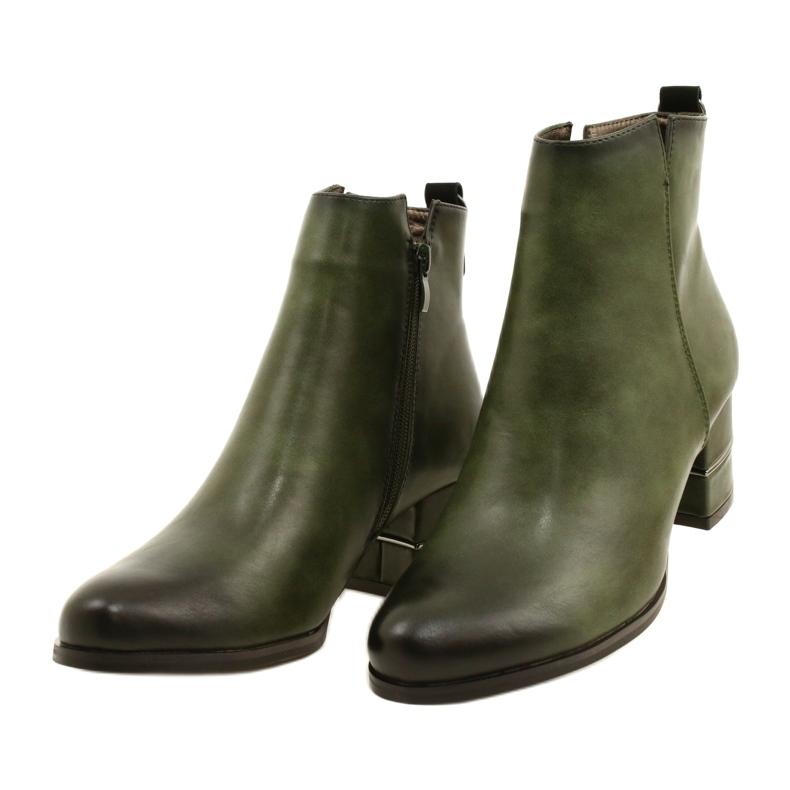 Cizme la modă pentru femei Olive M.Daszyński SA125A-2 multicolor verde 2 Cizme la modă pentru femei Olive M.Daszyński SA125A-2 multicolor verde 2