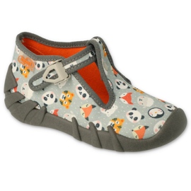 Pantofi copii Befado 110P460 Panda gri multicolor 1
