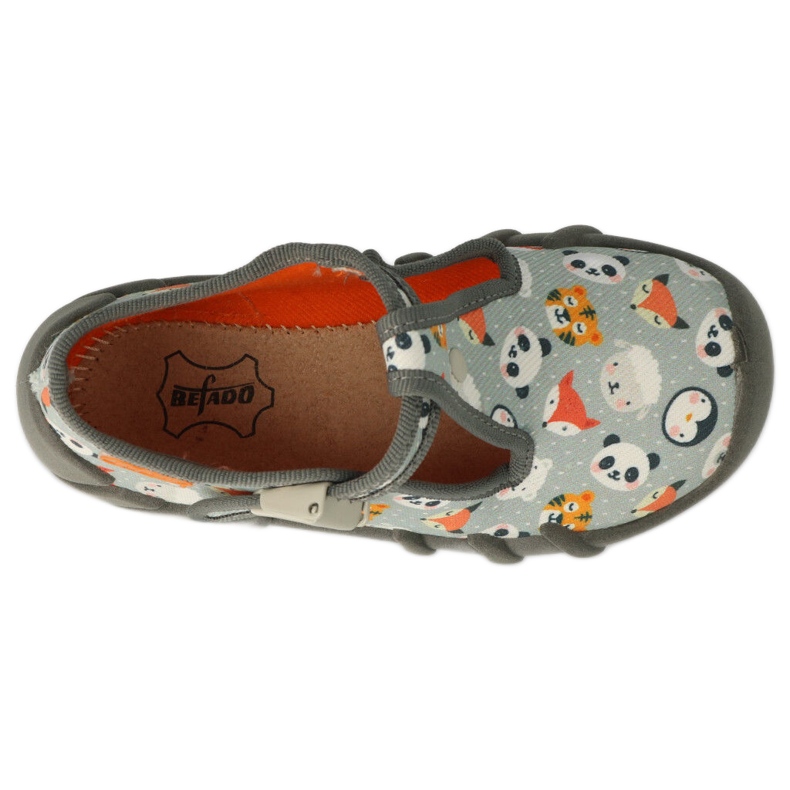 Pantofi copii Befado 110P460 Panda gri multicolor 3