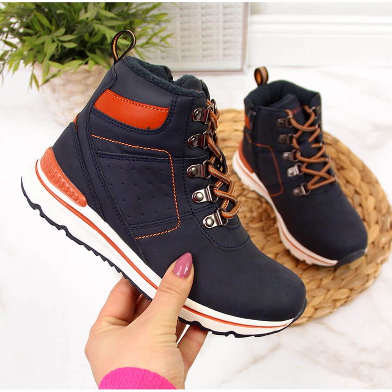 Cizme pentru baieti cu fermoar McKeylor bleumarin albastru 1 Cizme pentru baieti cu fermoar McKeylor bleumarin albastru 1