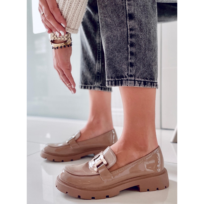 PA1 Mocasini de dama Sophie Khaki bej maro 2