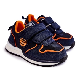 Pantofi Sport Copii Sistem Velcro Memory Foam Big Star KK374183 Bleumarin albastru 6