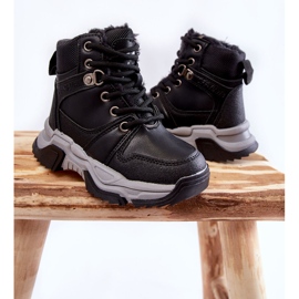 FR1 Cizme Copii Trappers Calzi Cu Fermoar Negru Marvin 2