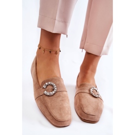 PS1 Mocasini clasici din piele intoarsa bej inchis de la Halla 1