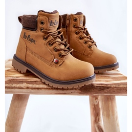 Trappers pentru copii Lee Cooper LCJ-22-01-1490 Camel maro 1