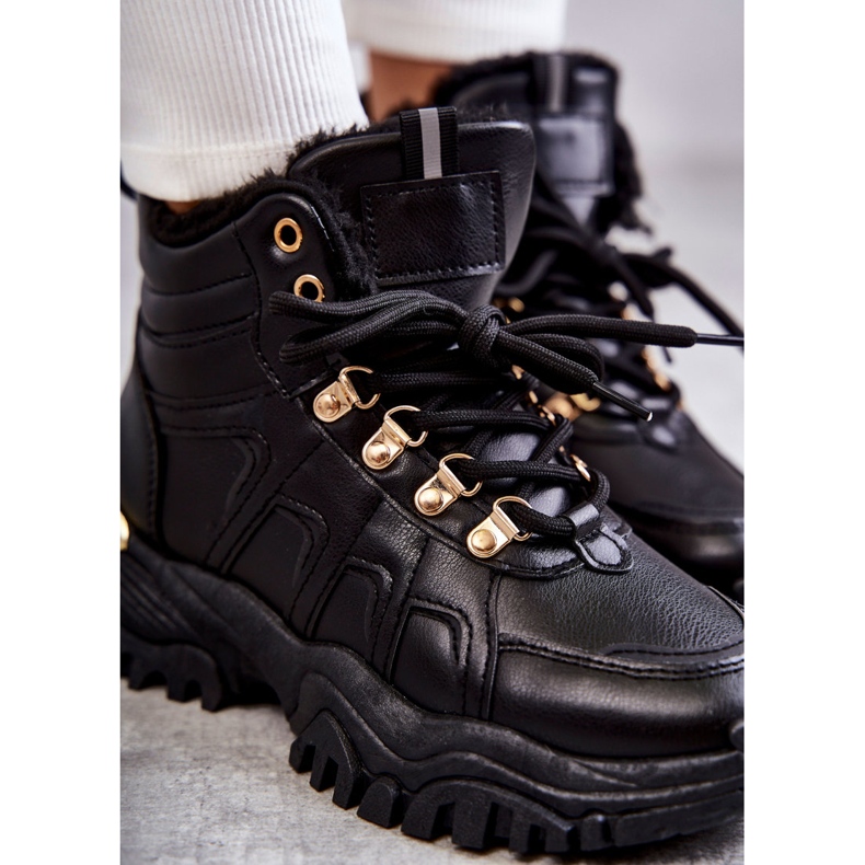 BM Cizme calde negre de damă Hareshaw HF218 negru 4