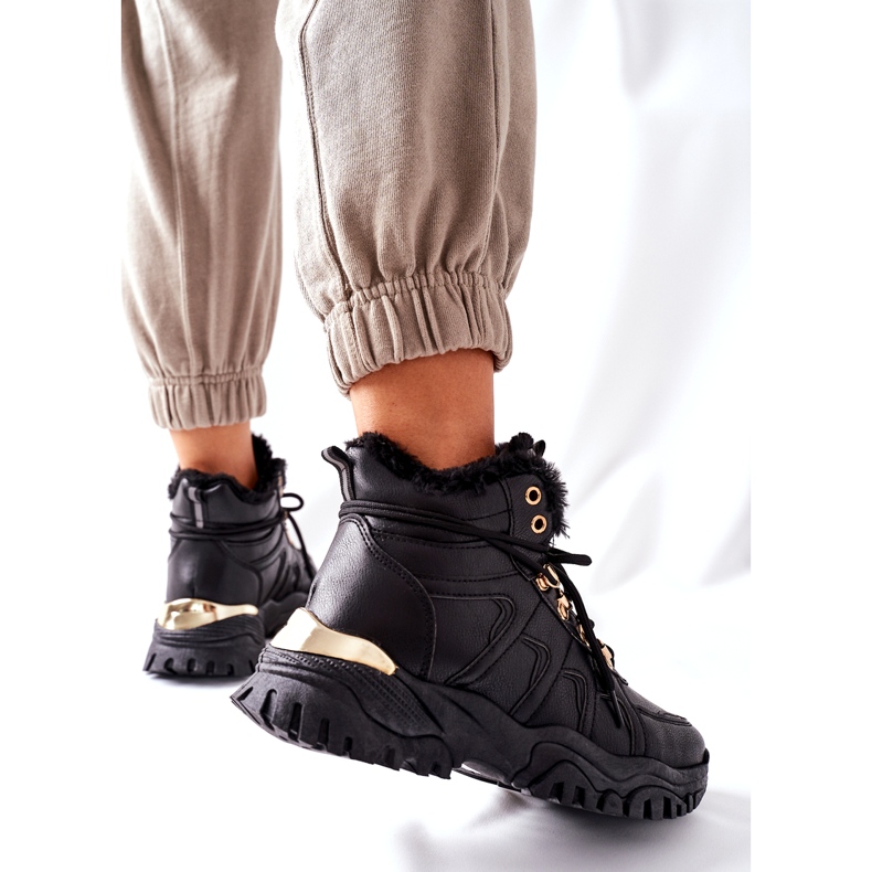 BM Cizme calde negre de damă Hareshaw HF218 negru 2