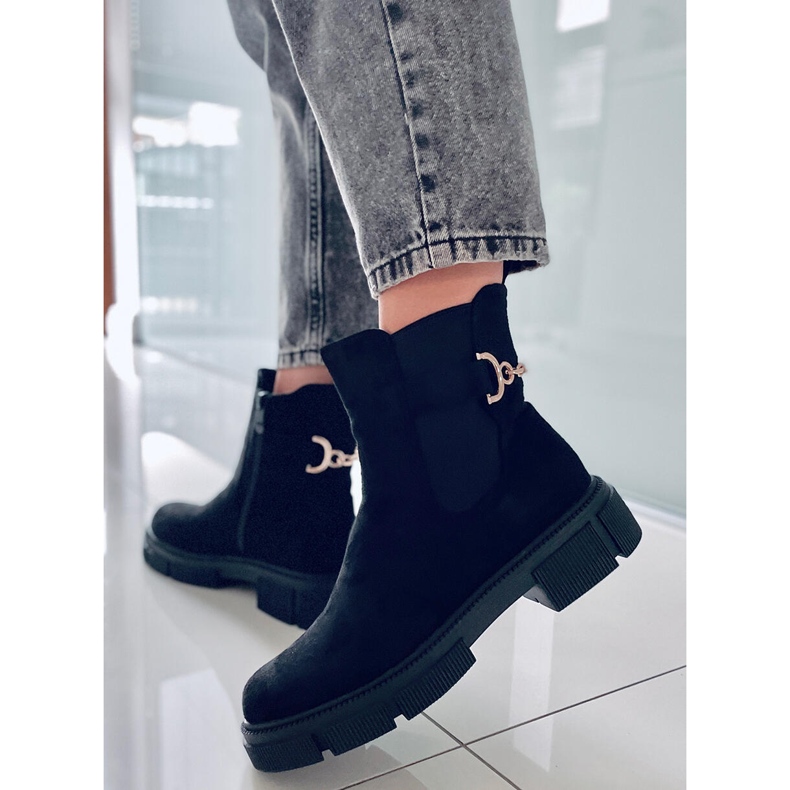 BM Cizme Chelsea dama Chance Black negru 1