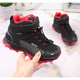 Cizme de zapada impermeabile pentru copii cu Velcro American Club AM904B negru 2 Cizme de zapada impermeabile pentru copii cu Velcro American Club AM904B negru 2