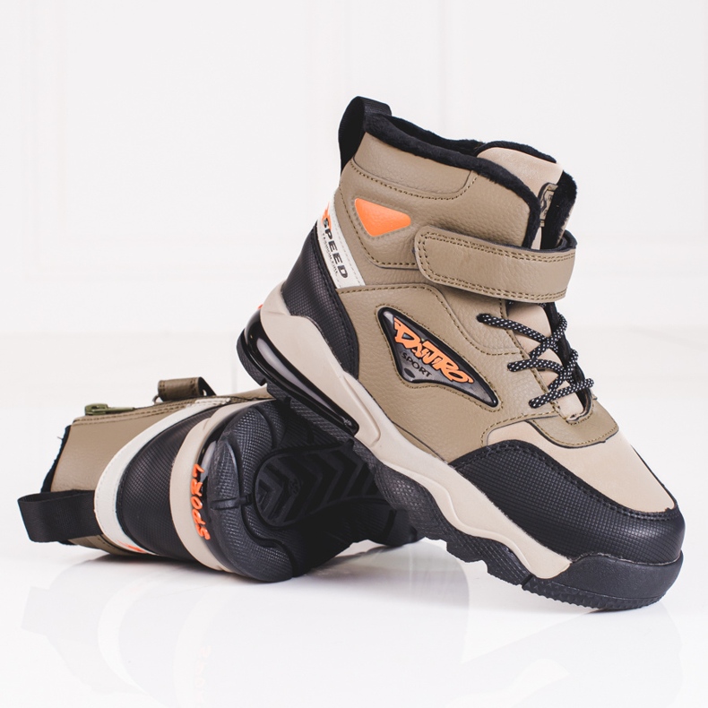 Cizme cu sireturi pentru baieti, izolate Shelovet bej 1