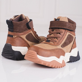 Cizme pentru baieti, izolate Shelovet maro 2