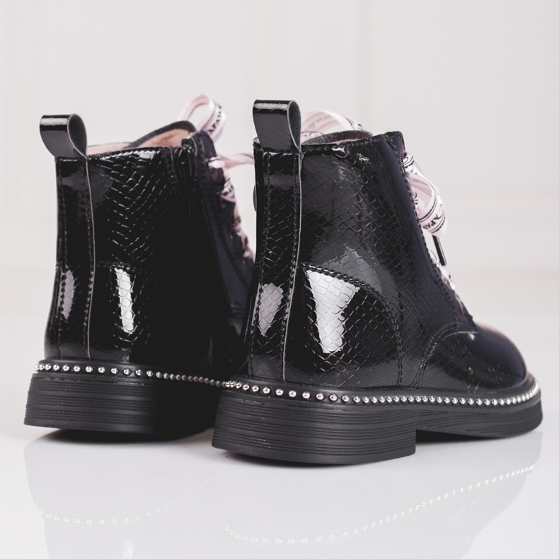 Cizme elegante pentru fete Shelovet negre negru 1
