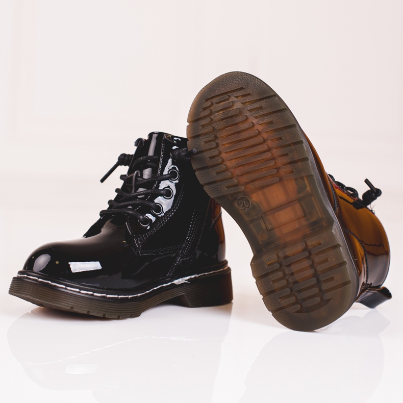 Cizme fete lacuite Shelovet negre negru 1