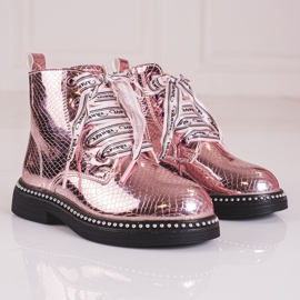 Cizme elegante pentru fete Shelovet roz 2