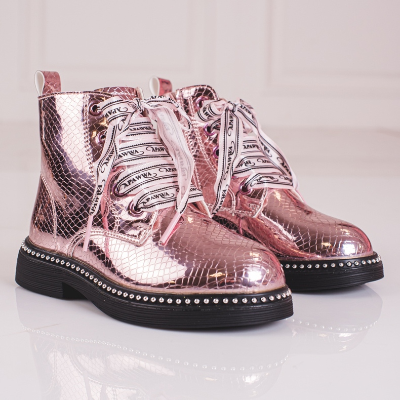 Cizme elegante pentru fete Shelovet roz 2