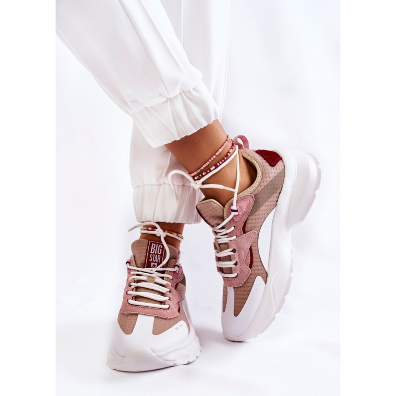 Pantofi sport dama Big Star KK274055 Bej alb 2 Pantofi sport dama Big Star KK274055 Bej alb 2