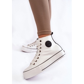 Pantofi de damă cu izolație înaltă Big Star KK274170 alb 2