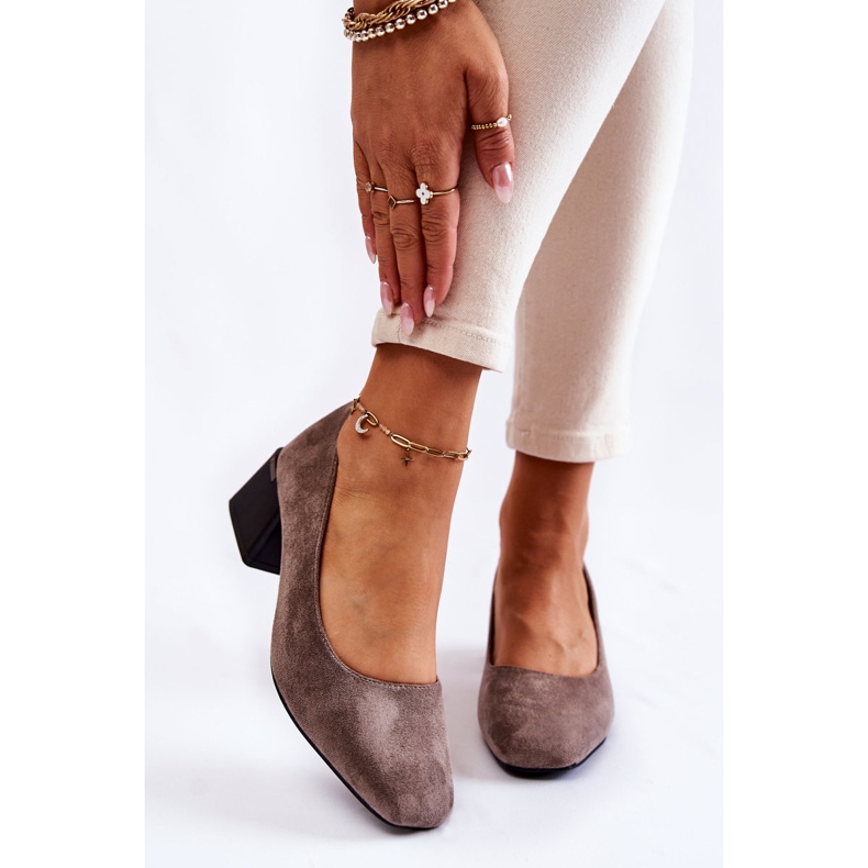 Pompe din piele intoarsa La.Fi 230034G-SU Gri multicolor 1