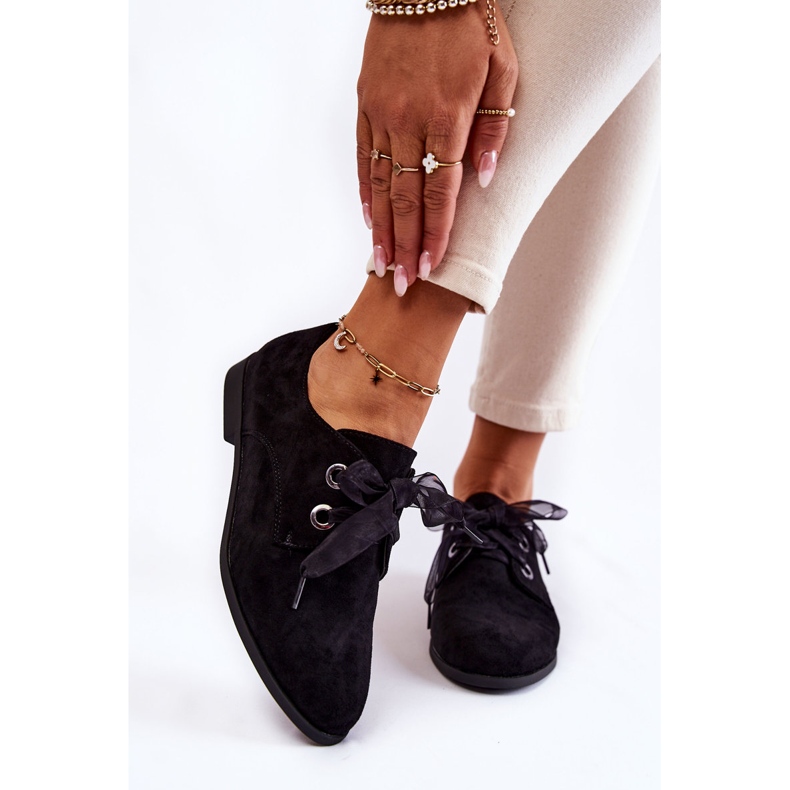 Pantofi de damă în piele întoarsă La.Fi 210014B-SU Negru 1