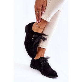 Pantofi de damă în piele întoarsă La.Fi 210014B-SU Negru 4