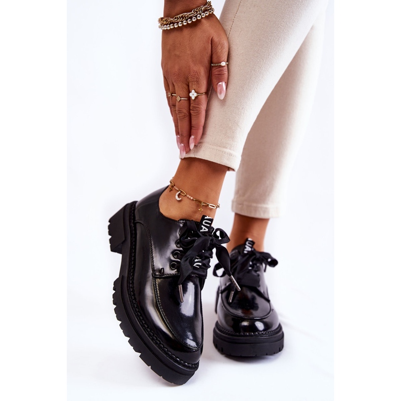 Pantofi lacuiti pentru dama La.Fi 210004B-NL Negru 1