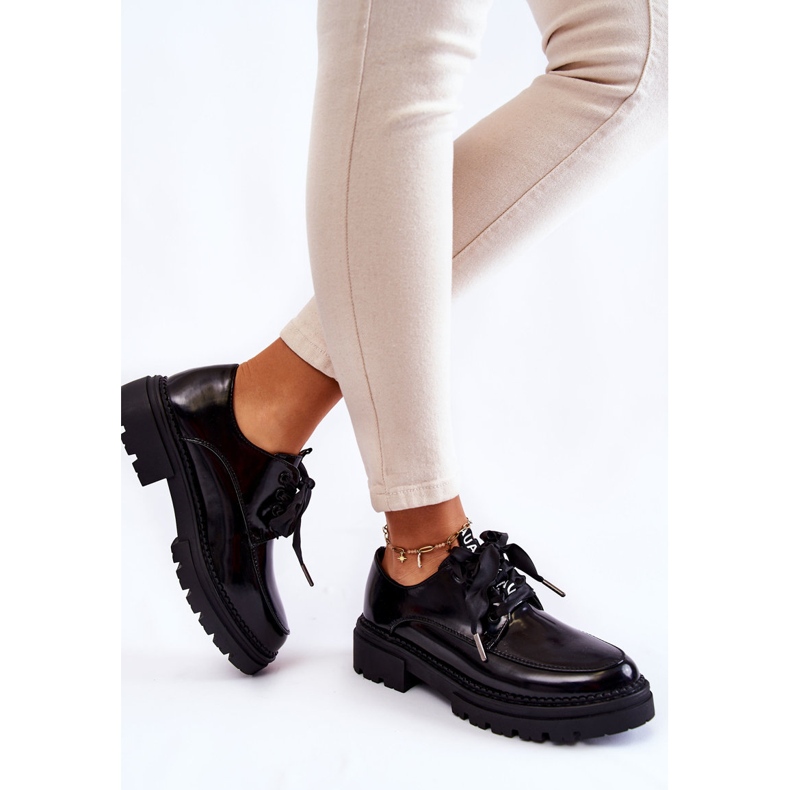 Pantofi lacuiti pentru dama La.Fi 210004B-NL Negru 2