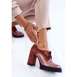 PA2 Cizme la modă din piele intoarsa si lacuite pe platforma roz carisa 1