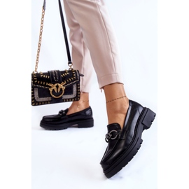 Mocasini de dama Mocasini din piele La.Fi Black Willows negru 2