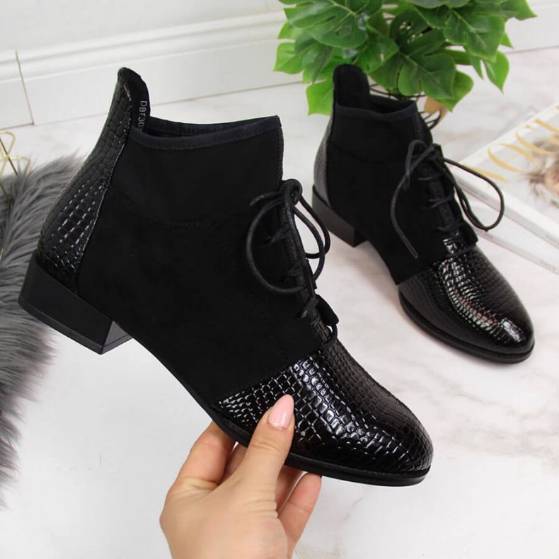 Cizme izolate cu piele de sarpe Filippo W PAW267A negru 1