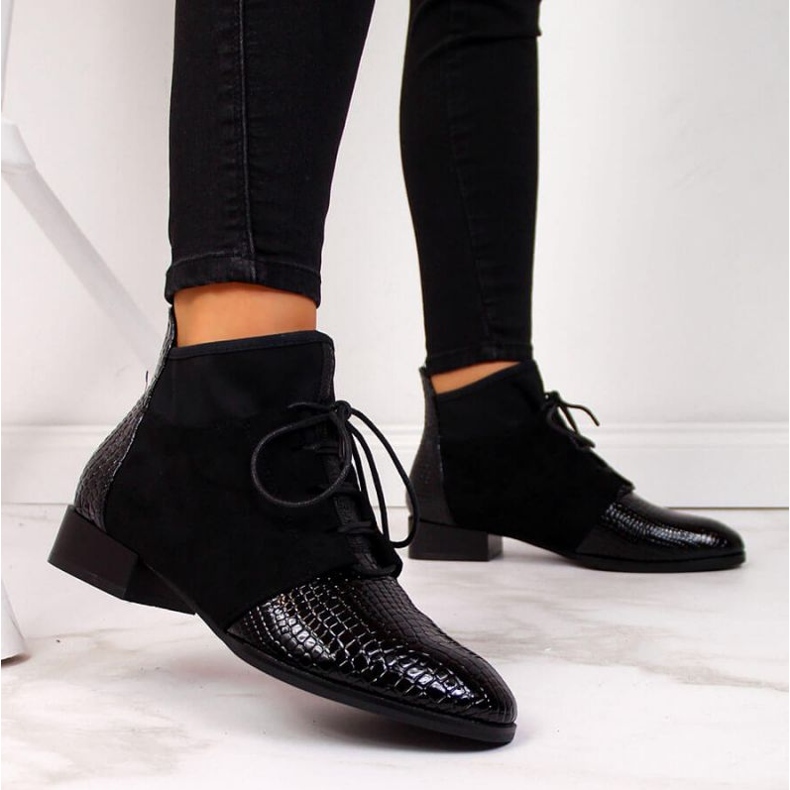 Cizme izolate cu piele de sarpe Filippo W PAW267A negru 2