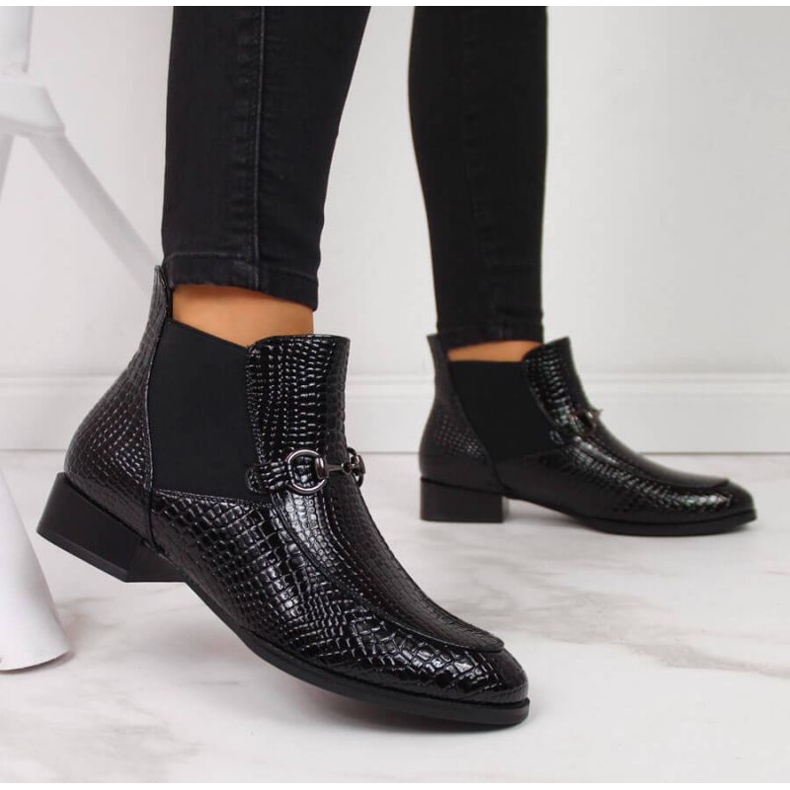 Cizma Chelsea lacuita Filippo W PAW269 negru 2 Cizma Chelsea lacuita Filippo W PAW269 negru 2