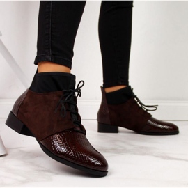 Cizme izolate cu piele de sarpe Filippo W PAW267B maro 2