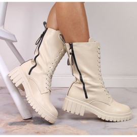 Cizme izolate piele Artiker W HBH38B bej 2