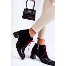 PA2 Cizme de damă cu toc mic, negre Ebba negru 2