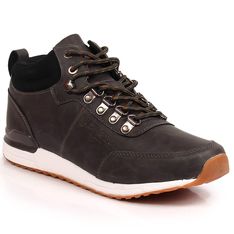 Pantofi barbati din piele gri Jogger Bustagrip 1