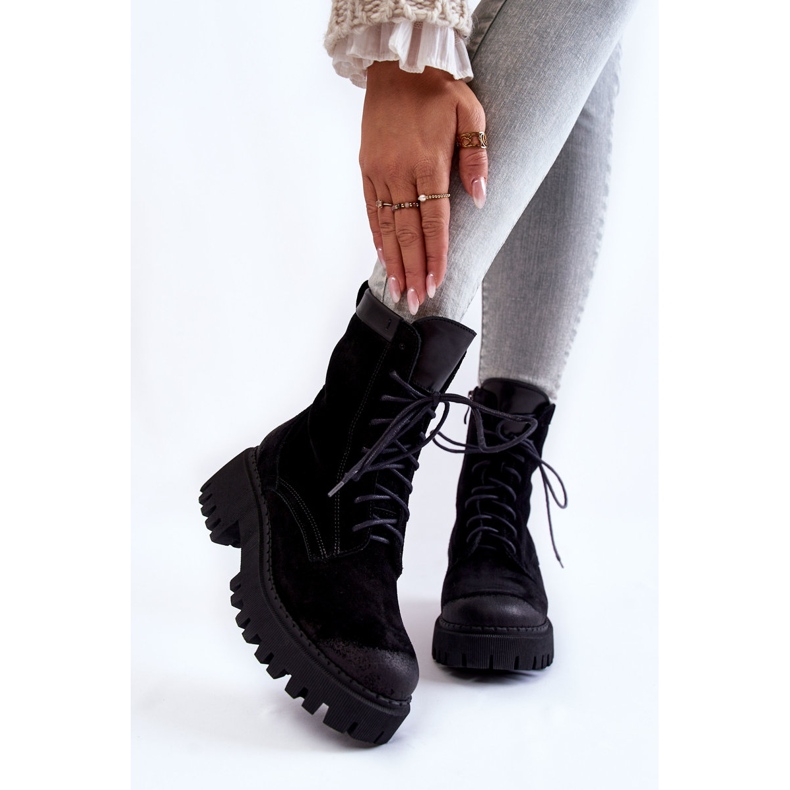 PL5 Cizme clasice din piele intoarsa Neagra Caima negru 2 PL5 Cizme clasice din piele intoarsa Neagra Caima negru 2