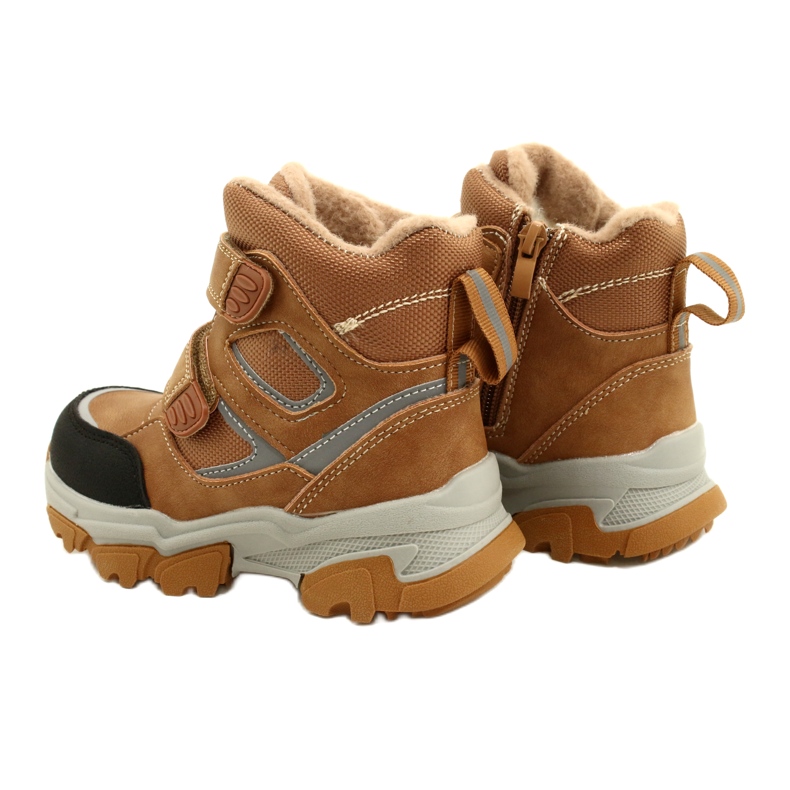 Cizme Trappers Cu Velcro Camel News 22DZ23-5251 bej galben 3