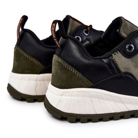 Pantofi sport clasici pentru bărbați cu spumă cu memorie Big Star KK174272 Verde negru 1