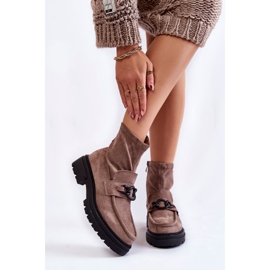 Ghete de dama din piele intoarsa La.Fi 250042B-SU Bej 1 Ghete de dama din piele intoarsa La.Fi 250042B-SU Bej 1